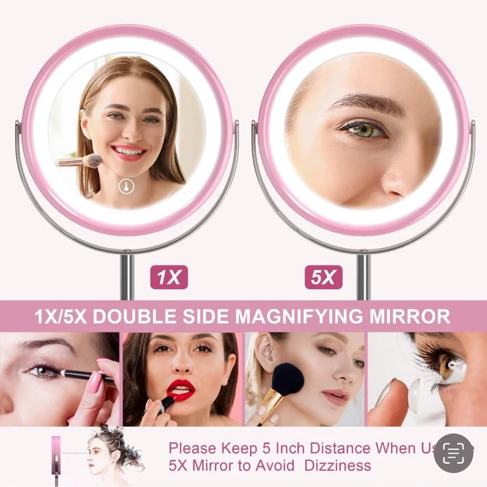 Pink LED Vanity Mirror